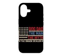 Carcasa para iPhone 17 Dog Dad The Man The Myth The Snack Dealer Bandera Estadounidense