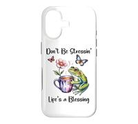 Carcasa para iPhone 17 Don't Be Stressin' Life'S a Blessing God Fully Rely On Frog