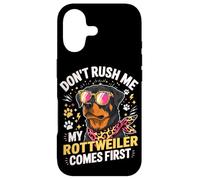 Carcasa para iPhone 17 Don't Rush Me My Rottweiler Comes First
