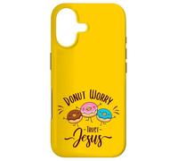 Carcasa para iPhone 17 Donut Worry Trust Jesus - Divertido Juego de Palabras Cristiano - Happy Donuts