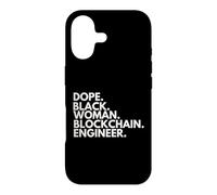 Carcasa para iPhone 17 Dope Black Woman Blockchain Ingeniero Orgullo afroamericano