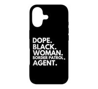 Carcasa para iPhone 17 Dope Black Woman Border Patrol Agente Orgullo afroamericano