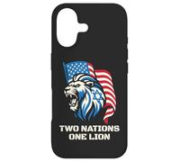 Carcasa para iPhone 17 Dos Naciones Un León - Diseño Patriótico de Estados Unidos Israel