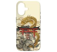 Carcasa para iPhone 17 Dragón y Zorro de Nueve Colas Mitología Japonesa Lámina