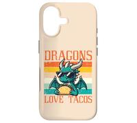 Carcasa para iPhone 17 Dragons Love Tacos Divertidos Comida Mexicana Fiesta Hombres Mujeres Niños