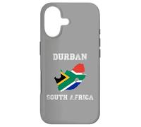 Carcasa para iPhone 17 Durban Sudáfrica Vintage Sudáfrica Bandera Mapa Diseño