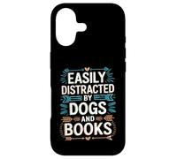 Carcasa para iPhone 17 Easily Distracted by Dogs and Books Funny Pet Lover Joke Men