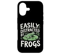 Carcasa para iPhone 17 Easily Distracted by Frogs Funny Frogs Lovers Jokes Men Kids