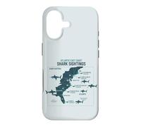 Carcasa para iPhone 17 East Coast Shark Sightings Cool Map