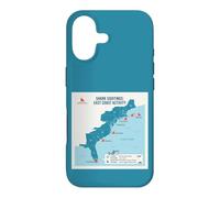 Carcasa para iPhone 17 East Coast Shark Sightings Map