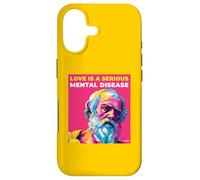 Carcasa para iPhone 17 El Amor es una Enfermedad Mental Palabras de sabiduría de Platón Estilo de Arte Pop