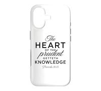 Carcasa para iPhone 17 El corazón de la Biblia bíblica prudente Orar Proverbios 18:15
