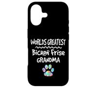 Carcasa para iPhone 17 El Mejor bichón Friso del Mundo con Estampado de Pata de Abuela con Estampado de Pata de Perro Love