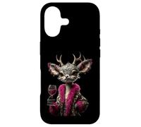 Carcasa para iPhone 17 Elegante Retrato de Ciervo Moda Animal Copa de Vino gráfico