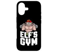 Carcasa para iPhone 17 Elf's Gym Kettlebell Bodybuilder Entrenamiento de Navidad