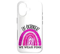 Carcasa para iPhone 17 En Octubre, Use Pink Breast Cancer Awareness Month Rainbow
