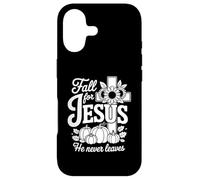 Carcasa para iPhone 17 Enamorarse de Jesús Él Nunca Deja Cristiana Fe Cruz Calab