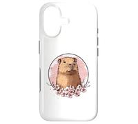 Carcasa para iPhone 17 Encantamiento de Capibara en Medio de Flores de Cerezo