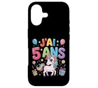 Carcasa para iPhone 17 Enfant Unicornio Enfant 5ans Anniversaire Garcon Fille Licorne