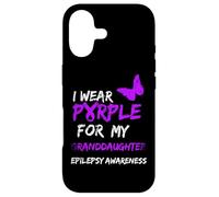 Carcasa para iPhone 17 Epilepsy I Wear Purple For My Granddaughter Ribbon