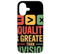 Carcasa para iPhone 17 Equality Is Greater Than Division Mensaje Unión Black
