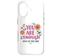 Carcasa para iPhone 17 Eres Suficiente Tal como Eres - Arte Floral Motivacional