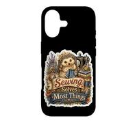 Carcasa para iPhone 17 Erizo Costura Aguja Hilo Manualidad Humor