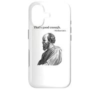 Carcasa para iPhone 17 Eso es lo Suficientemente Bueno. Mediocrates - Negro | Filósofo Divertido