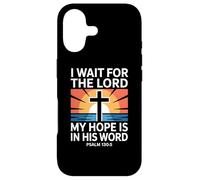 Carcasa para iPhone 17 Espero al Señor Salmo 130:5 Escritura Fe