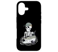 Carcasa para iPhone 17 Esqueleto de Pesca de Lona para Halloween
