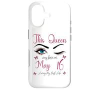 Carcasa para iPhone 17 Esta Reina nació el 16 de Mayo Viviendo mi Mejor Vida Reina