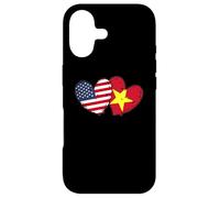Carcasa para iPhone 17 Estados Unidos Vietnam Corazón Banderas Americano Vietnamita Amor Orgullo