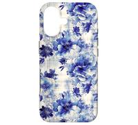 Carcasa para iPhone 17 Estampado Atemporal de Flores Azules de inspiración Antigua