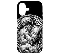 Carcasa para iPhone 17 Estatua de Dios Griego Hombre Pensando Filiósofo Relámpago