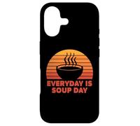 Carcasa para iPhone 17 Everyday Is Sopa Día Bowl Comida Comida Dieta Amor Retro Sabroso