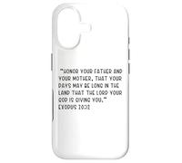 Carcasa para iPhone 17 Éxodo 20:12 Honra a tu Padre y a tu Madre, Que tu