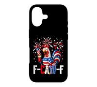 Carcasa para iPhone 17 F Caw F Funny 4th of July American Flag Rooster Meme