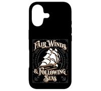 Carcasa para iPhone 17 Fair Winds and Following Seas - Frase Naval temática náutica