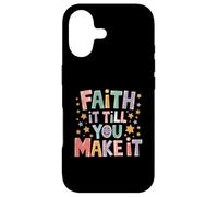 Carcasa para iPhone 17 Faith It Till You Make It Christian Motivación