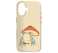 Carcasa para iPhone 17 Farmcore Frog and Mushroom Umbrella Aesthetic Cottagecore