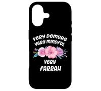 Carcasa para iPhone 17 Farrah Personalized Very Demure Very Mindful Farrah Name