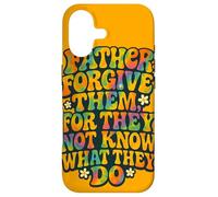 Carcasa para iPhone 17 Father Forgive Them - Cita Cristiana Retro con versículo bíblico