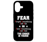 Carcasa para iPhone 17 Fear Forget Everything and Run Or Face Rise Choice Is Yours