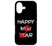 Carcasa para iPhone 17 Feliz Año Nuevo Sin Guerra Paz Antiguerra Pacifista Estilo Graffiti
