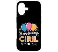 Carcasa para iPhone 17 Feliz cumpleaños Ciril