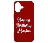 Carcasa para iPhone 17 Feliz Cumpleaños Martin