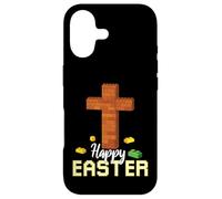 Carcasa para iPhone 17 Feliz Pascua Bloque Constructor de Ladrillos de Construcción Jesús Cruz Fe
