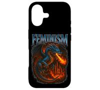 Carcasa para iPhone 17 Feminismo Dragón Cool Retro Vibe Vintage Dragón con Llamas