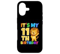 Carcasa para iPhone 17 Fiesta temática de Safari de león de cumpleaños número 11