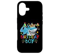 Carcasa para iPhone 17 Fiesta temática del océano del tiburón del Cuarto cumpleaños de 4 años para niño
